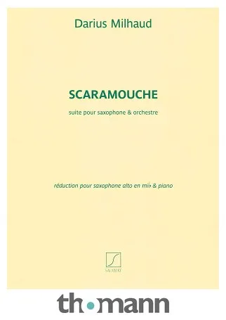 Editions Salabert Milhaud Scaramouche A-Sax