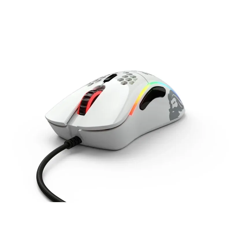 Rato gaming avançado com fio Glorious 12000 DPI para destros, branco
