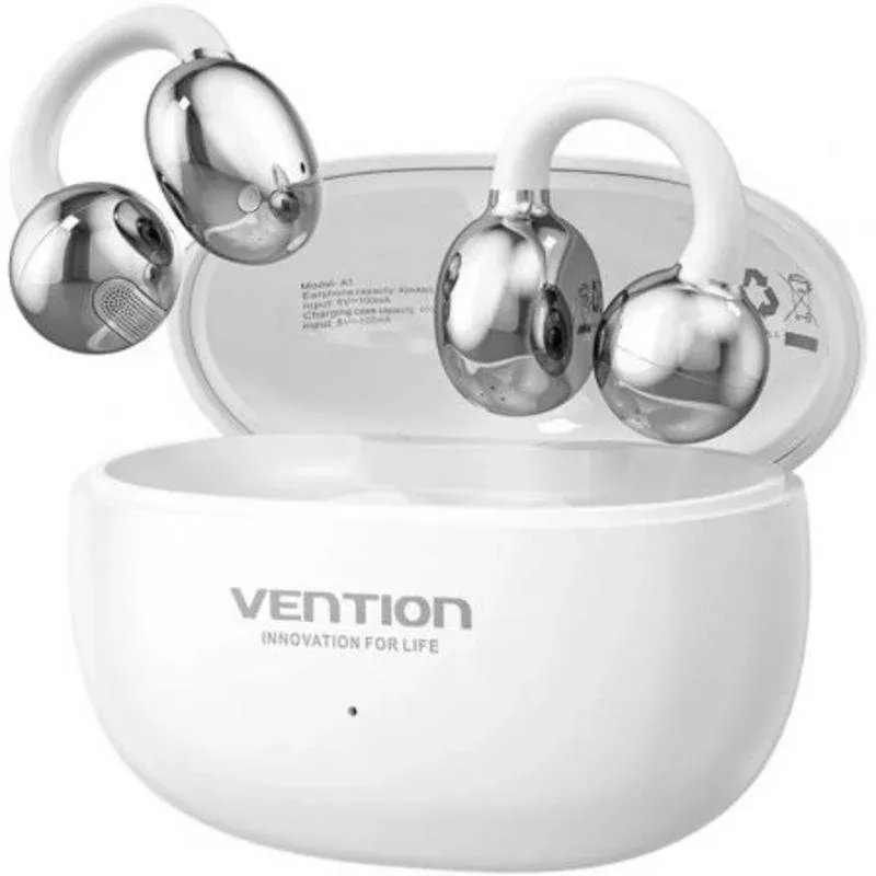 Auriculares Vention Echo Clip A11 Pro sem fios Bluetooth desportivos brancos