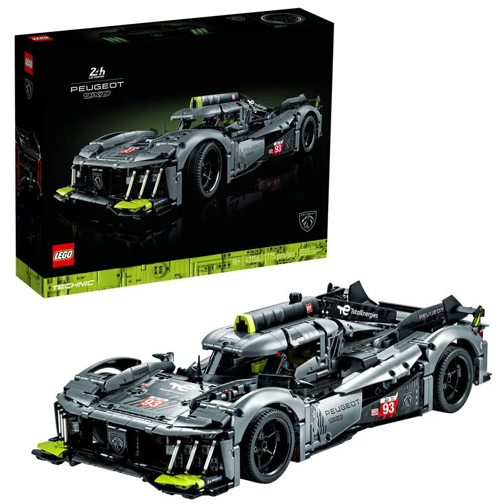 LEGO Technic: PEUGEOT 9X8 24H Le Mans Hybrid Hypercar | Idades 18+ | 1775 Peças | Item 42156 - Recondicionado