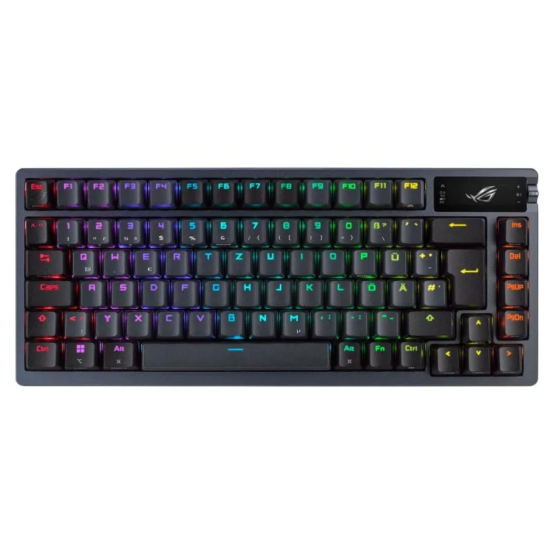 Teclado ASUS ROG Azoth mecânico linear OLED RGB hot-swap QWERTY