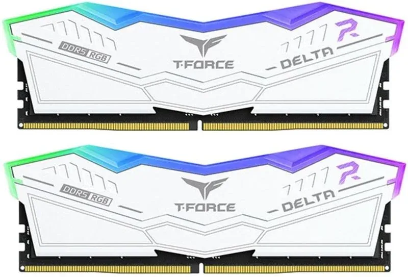 Memória RAM Team Group 32GB (2x16GB) DDR5 6200MHz Delta RGB Branco CL38