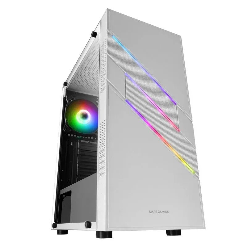 Caixa de Computador Mars Gaming MC-U3 Vidro Temperado ARGB USB 3.0 Branca