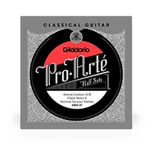 Cordas individuais Guitarra Clássica D'Addario HBN-3T Híbrido Pack 3 cordas agudas