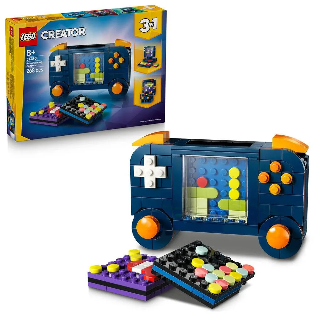 LEGO Creator 3-in-1: Consola de Jogos Rétro | Idades 8+ | 268 Peças | Item 31380