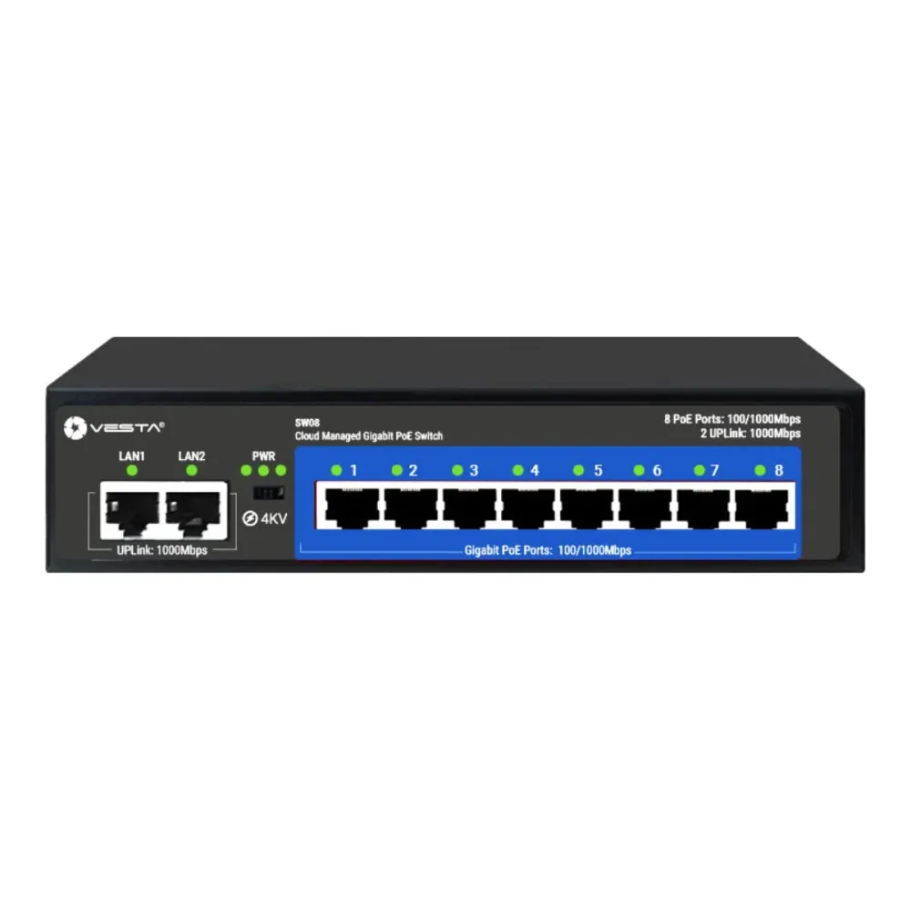 Switch Vesta 8 Portas Gigabit PoE - SW08