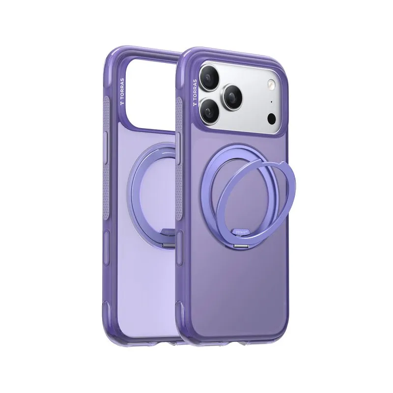 Funda para telemóvel Torras O3 Air Suporte Giratório MagSafe Violeta para iPhone 17 Pro