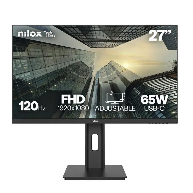 Monitor Nilox NXM27REG12065 27" FullHD 120Hz IPS USB-C Ajuste altura