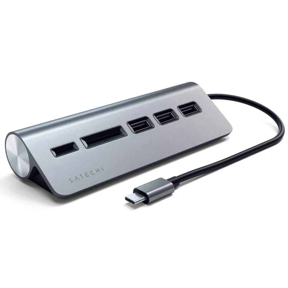 Adaptador USB-C Satechi Combo For Desktop Space Gray