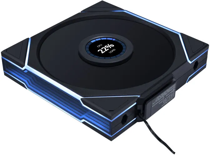 Ventoinha Lian Li UNI FAN TL140 LCD Wireless RGB Reverse PWM Preto 140mm