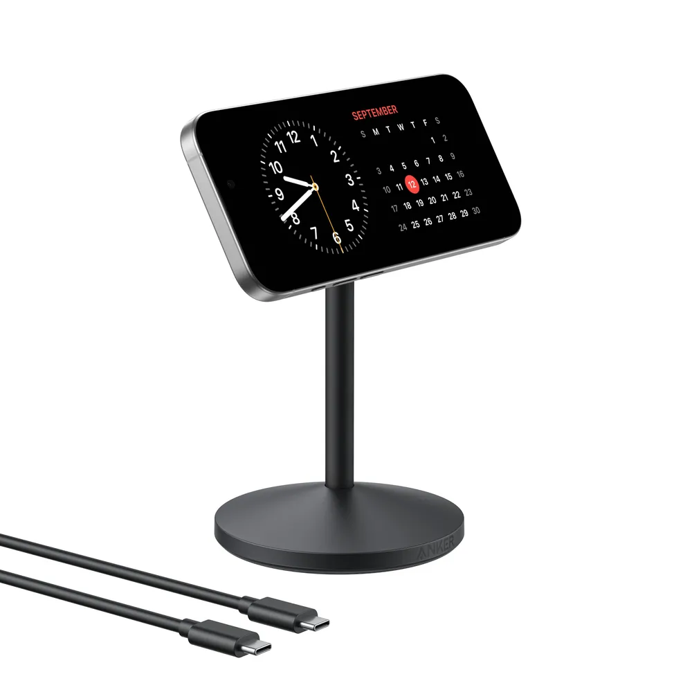 Carregador Anker MagGo Qi2 MagSafe Wireless Charger 15W Single Stand Preto