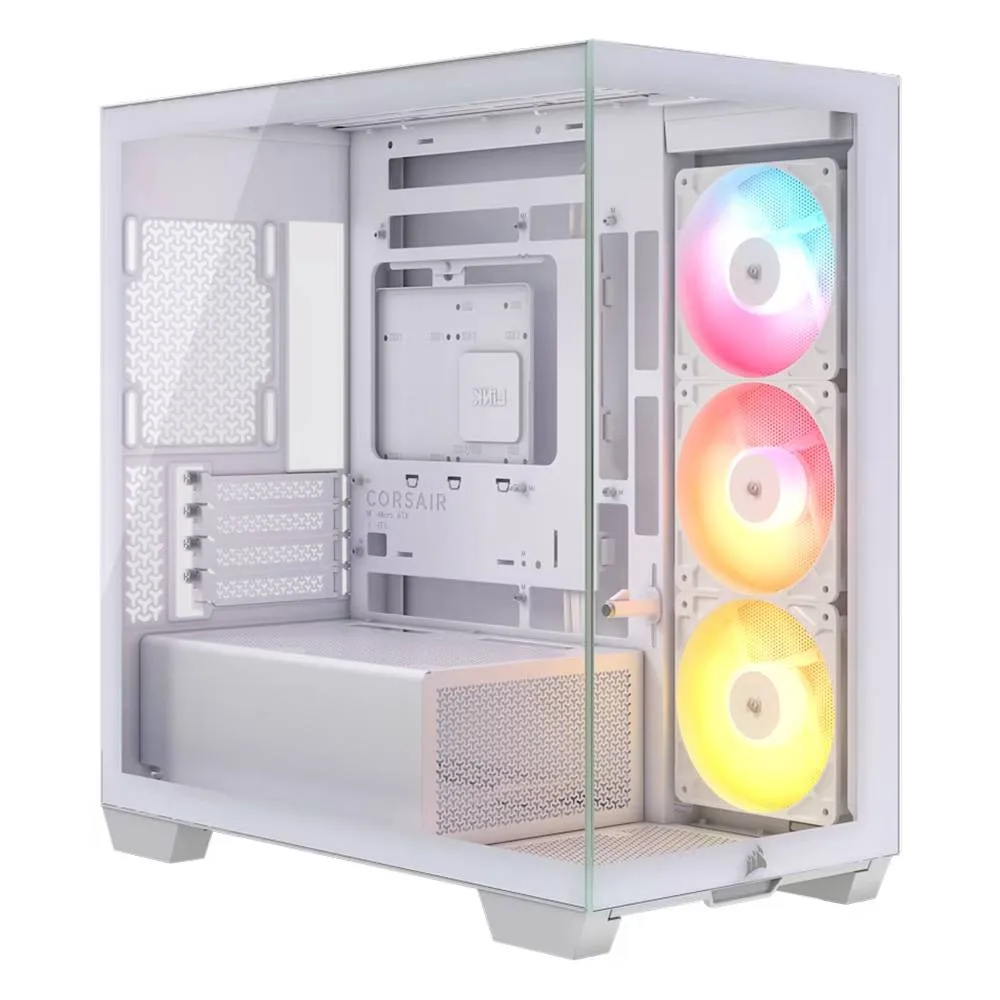 Caixa Micro-ATX Corsair 2800X RS-R ARGB Tempered Glass Branca