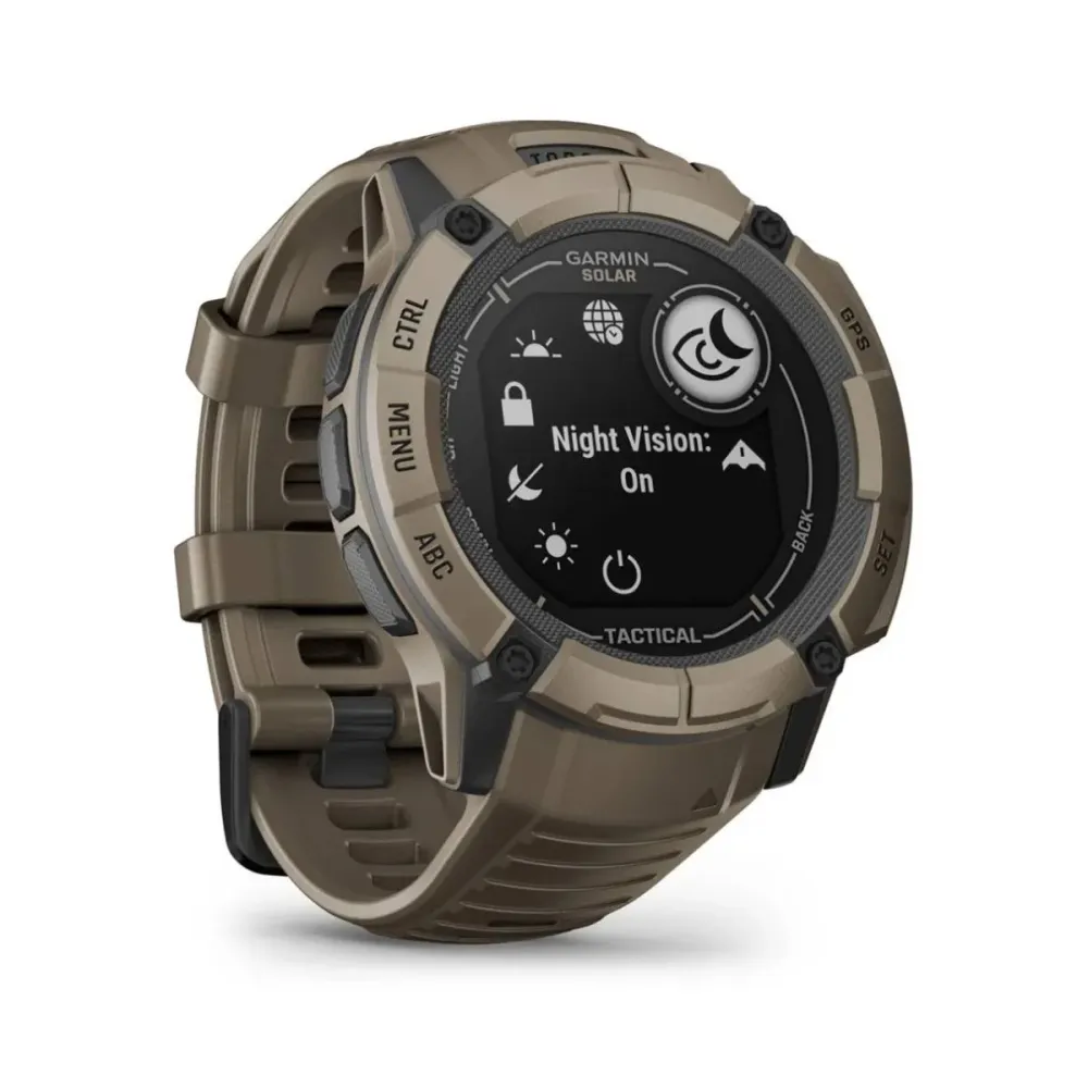 Smartwatch Garmin Instinct 2X Solar 50mm Tactial Edition Castanho