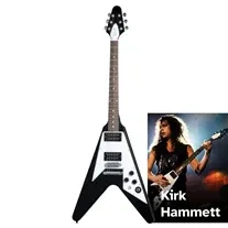 Gibson Custom Shop Kirk Hammett 1979 Flying V Murphy Lab Aged Ebony