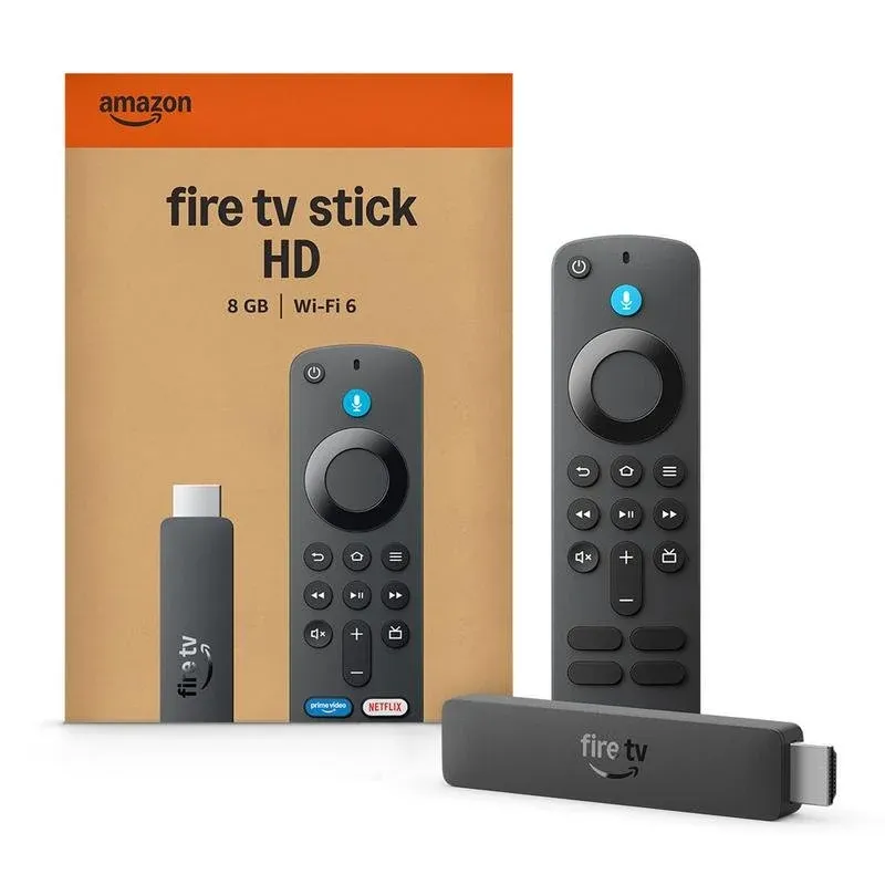 Leitor Multimédia Amazon Fire TV Stick HD 8GB Alexa Wi-Fi 6 HDMI
