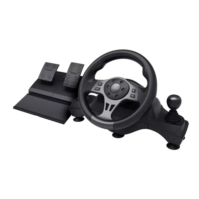 GXT289 MOVI - Volante de corrida com feedback por vibração e pedais para uma experiência realista de corrida - Black