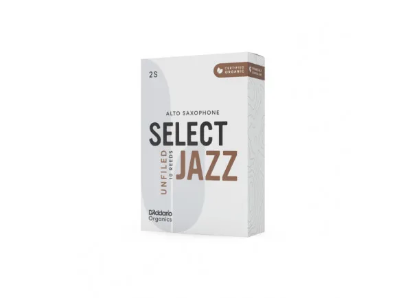 Daddario Organic Select Jazz Unfiled Alto Saxophone Reeds, Strength 4 Medium, 10-pack