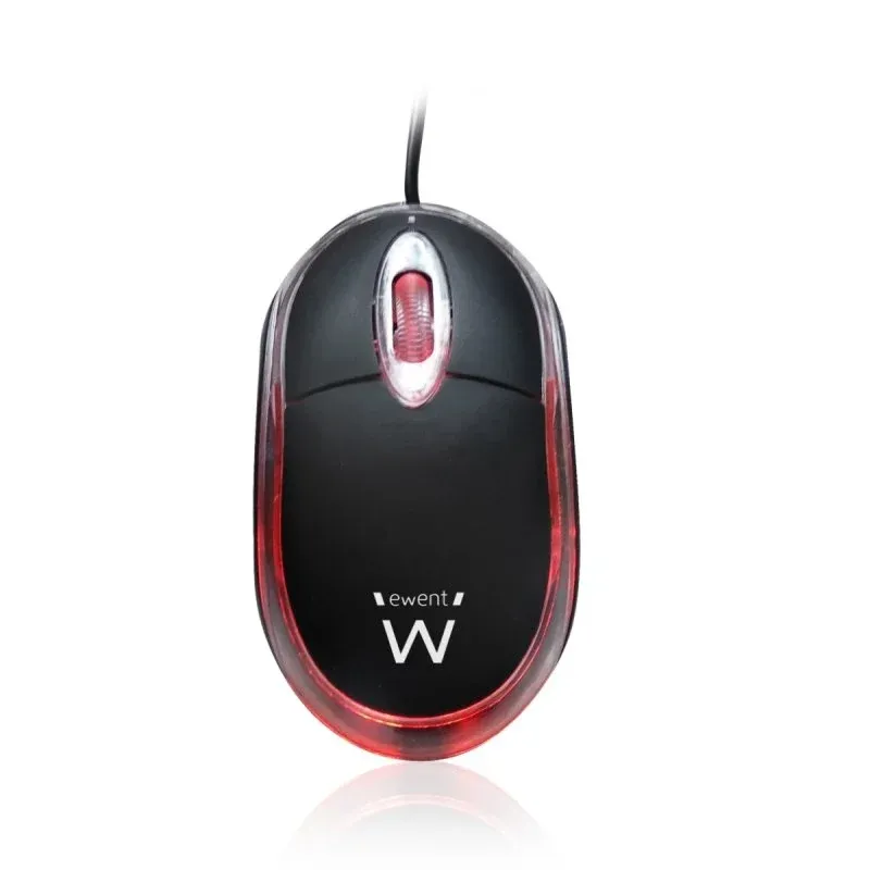 Rato com fio Ewent 1000 DPI ambidestro compacto 3 botões USB tipo A