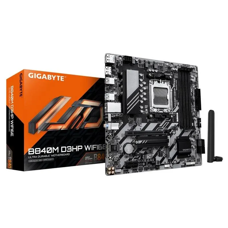 Motherboard Gigabyte B840M D3HP WIFI6E B840 AM5 DDR5 Micro ATX WiFi 6E RGB