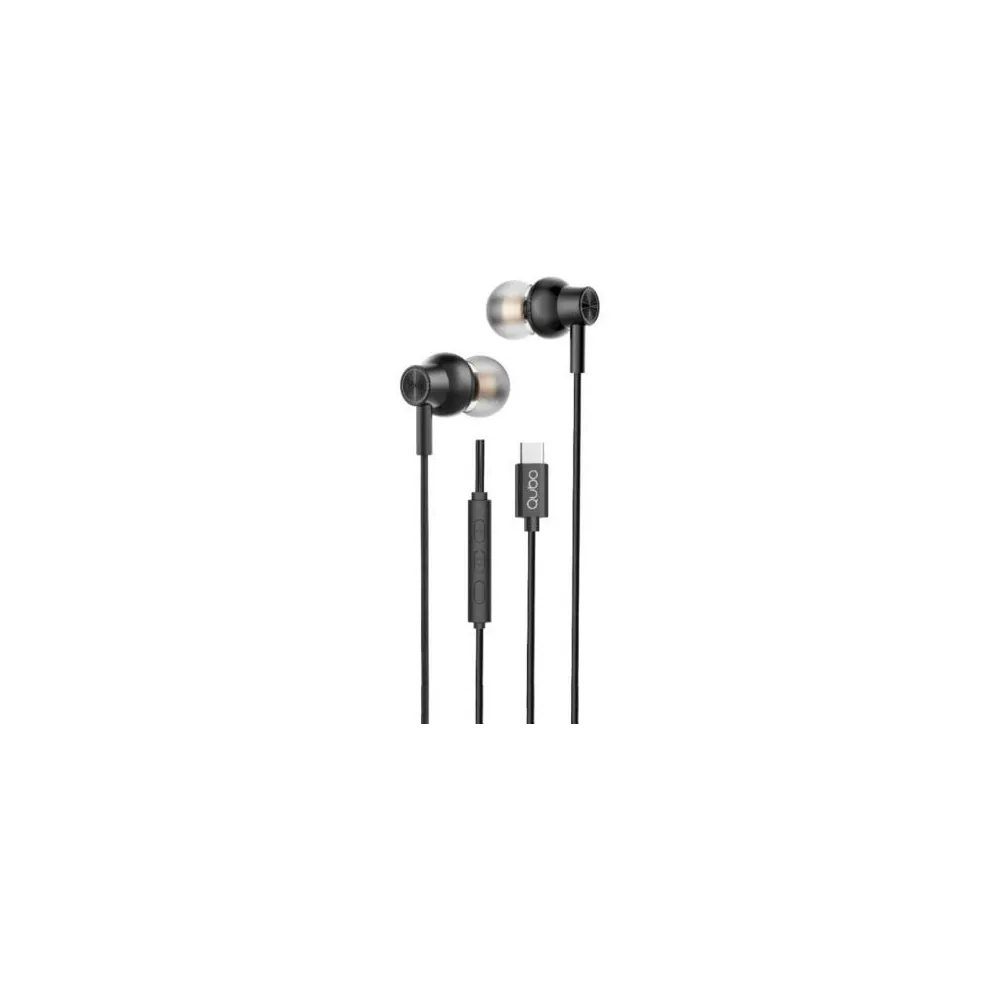 Auriculares Qubo Au300Cbk Preto Usb C