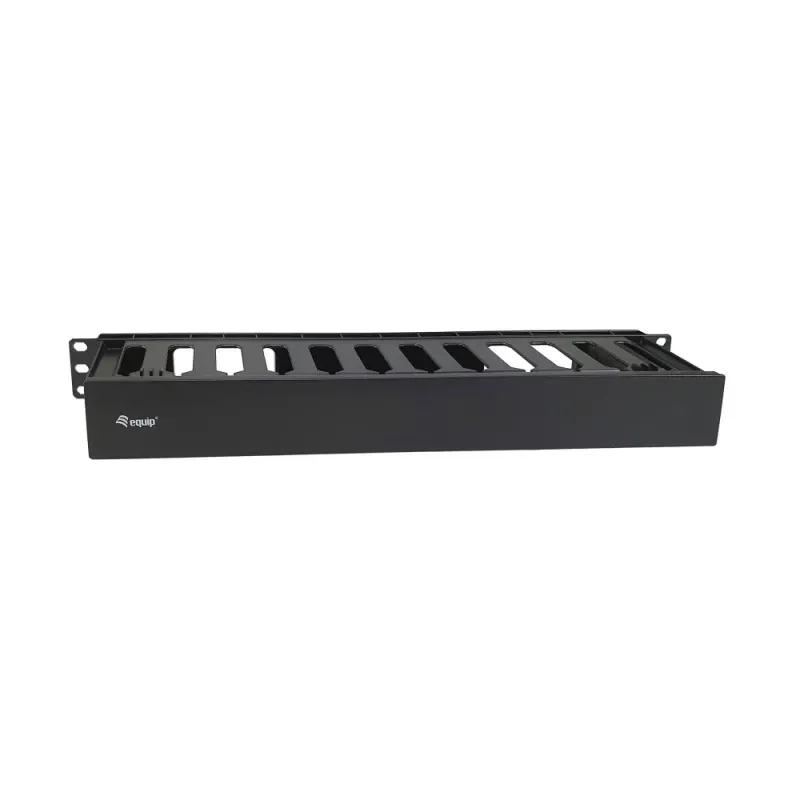 Painel de Gerenciamento de Cabos EQUIP para Montagem em Rack 19" Preto