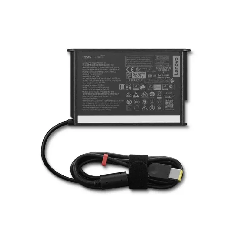 Fonte Alimentação Fonte de Alimentação Lenovo 4X21L38724 20 V 6,75 A Certificação CE Preta