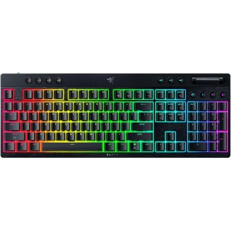 Razer BlackWidow V4 Low Profile HyperSpeed Teclado Mecânico RGB Sem Fios Green Switch (US)