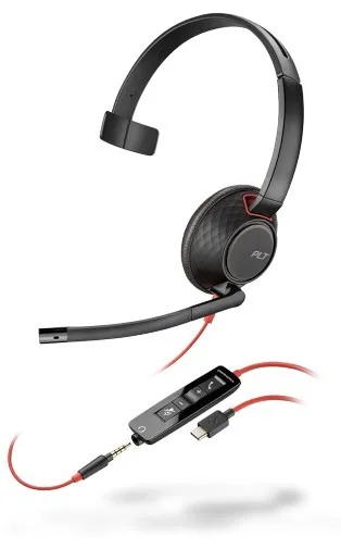POLY Blackwire 5210 Headset Wired Head-band Calls/Music USB 207587-03