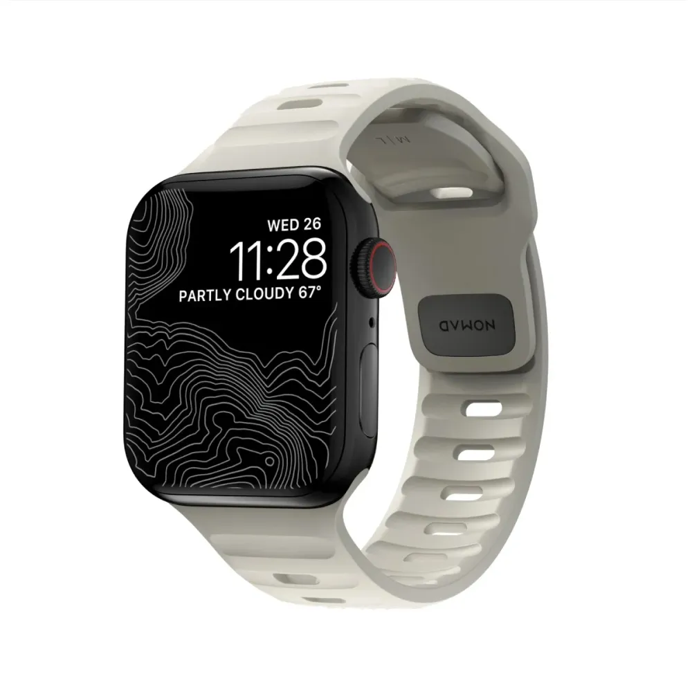 Bracelete Nomad Desportiva Apple Watch FKM 41/42mm Bege