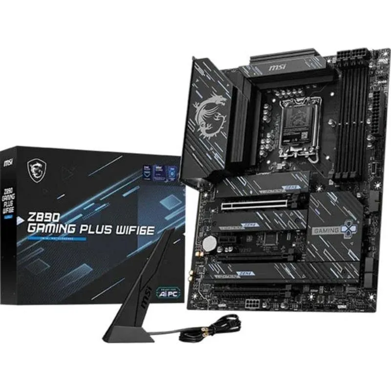 Motherboard MSI Z890 GAMING PLUS WIFI6E Intel Z890 LGA 1851 DDR5 ATX RGB
