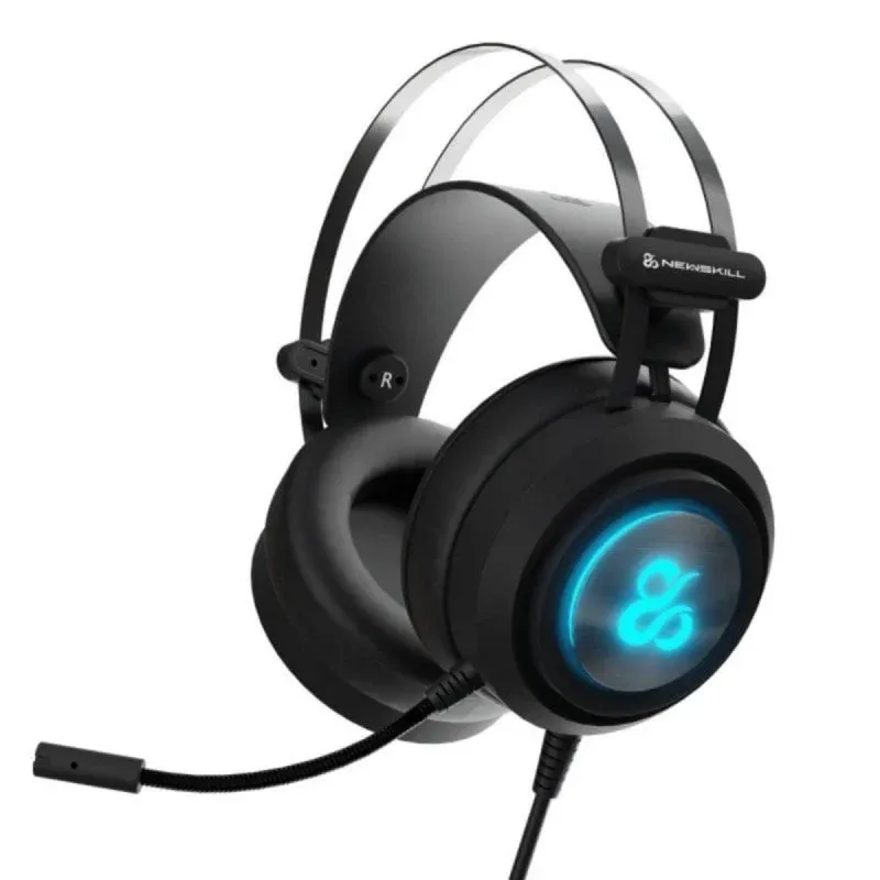 Newskill Drakain V2 Headset Gaming com RGB Dinâmico, Cabo Jack 3.5mm e USB