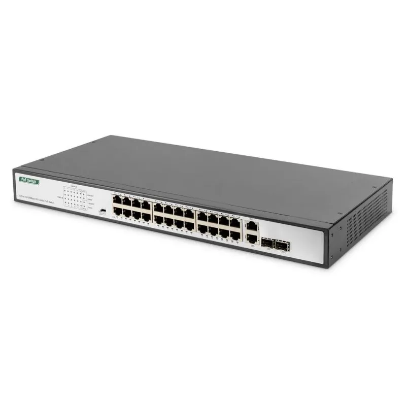 Switch PoE Digitus DN-95343 Fast Ethernet 24 Portos 370W Rack 1U