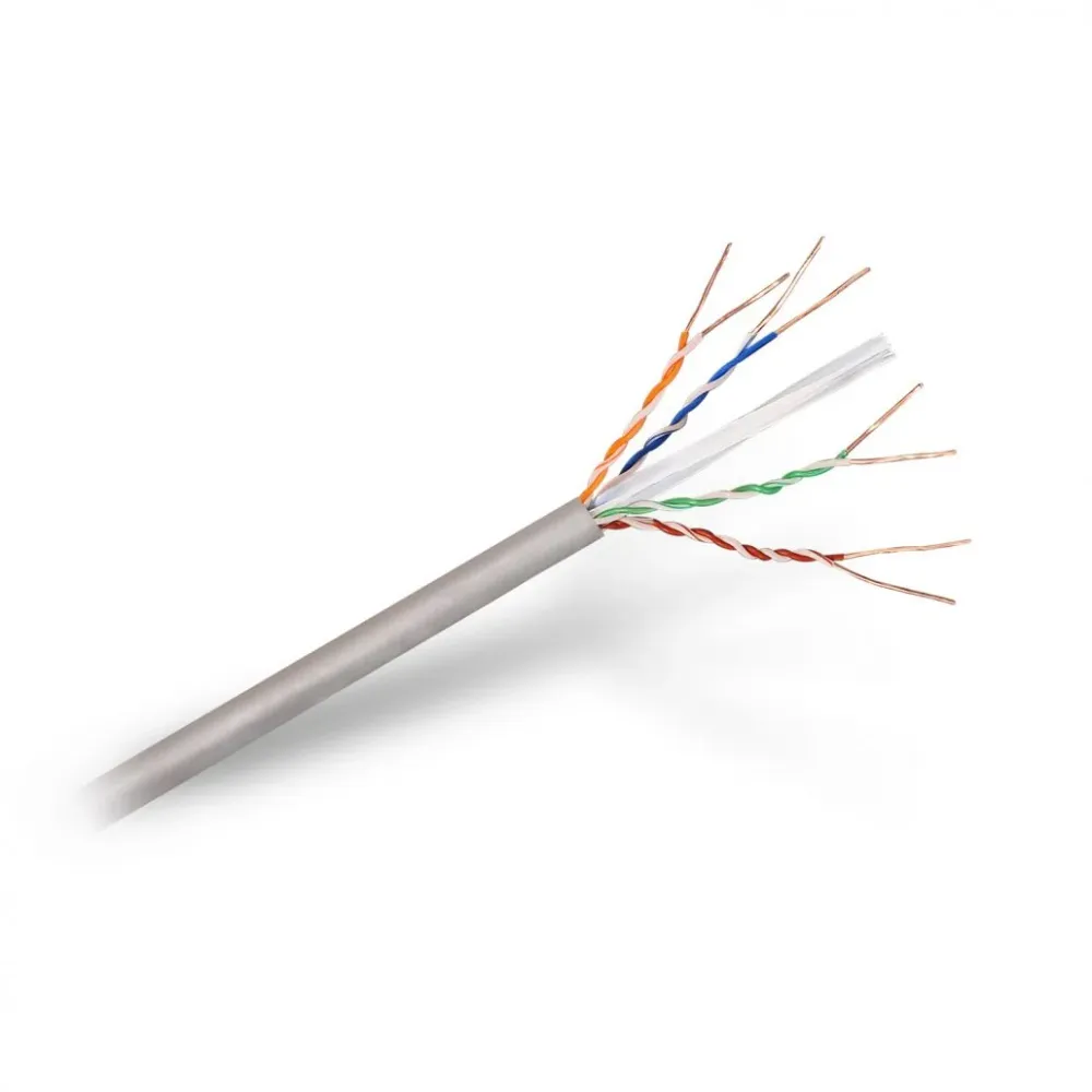Linha Rígida UTP RJ45 Cat.6 AWG24 Net, Cinza, 100% Cobre para Instalação