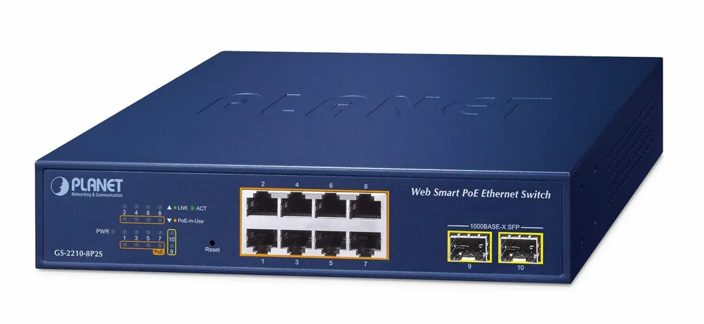 Planet GS-2210-8P2S Switch Smart 8xGE PoE+ 2xSFP GS-2210-8P2S