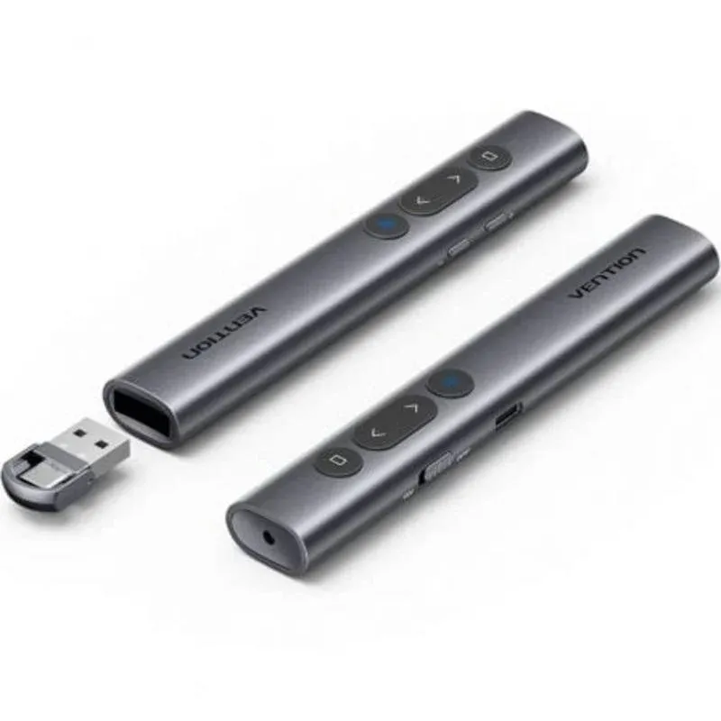 Apresentador Vention KQJH0 cinzento com ponteiro laser verde Bluetooth 2.4GHz