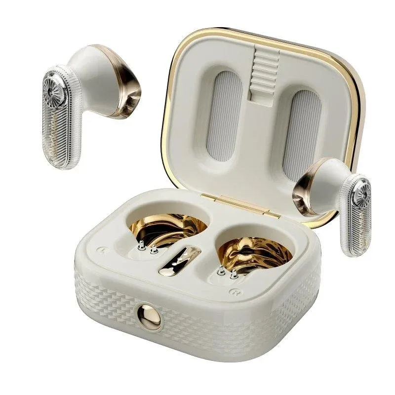 Auriculares Blackview Airbuds K2 sem fios Bluetooth 6.0 para crianças, design animal, branco dourado