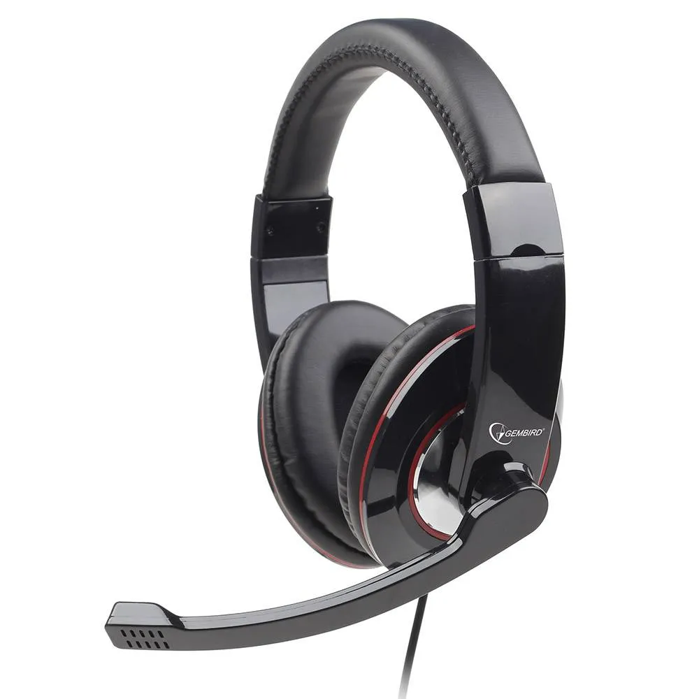 Headset Gembird MHS-U-001 USB Stereo Gaming Preto Glossy