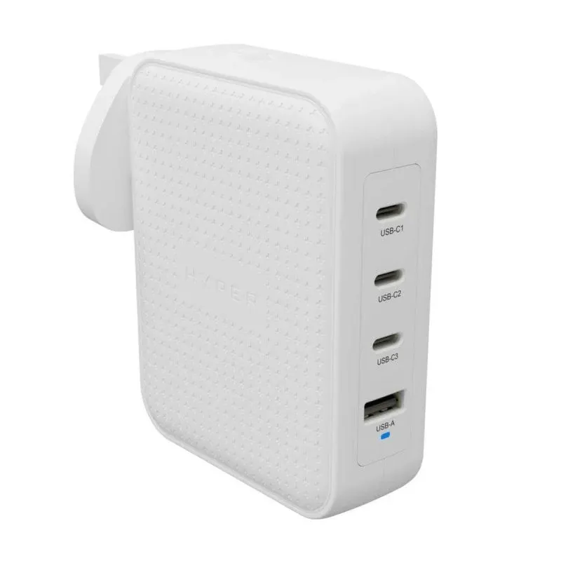 Carregador TARGUS Hyper HyperJuice 145W GaN 3 USB-C 1 USB-A Branco