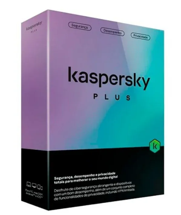 Kaspersky Plus 3 Dispositivo / 1 Ano - KASKL1042S5CFS