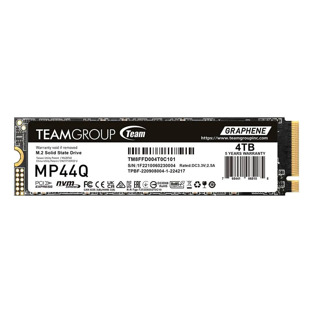 SSD M.2 2280 TEAMGROUP MP44Q 4TB QLC NAND NVMe PCIe Gen 4.0x4