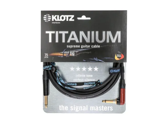 Klotz Cabo angulado guitarra Titanium Silent 6m