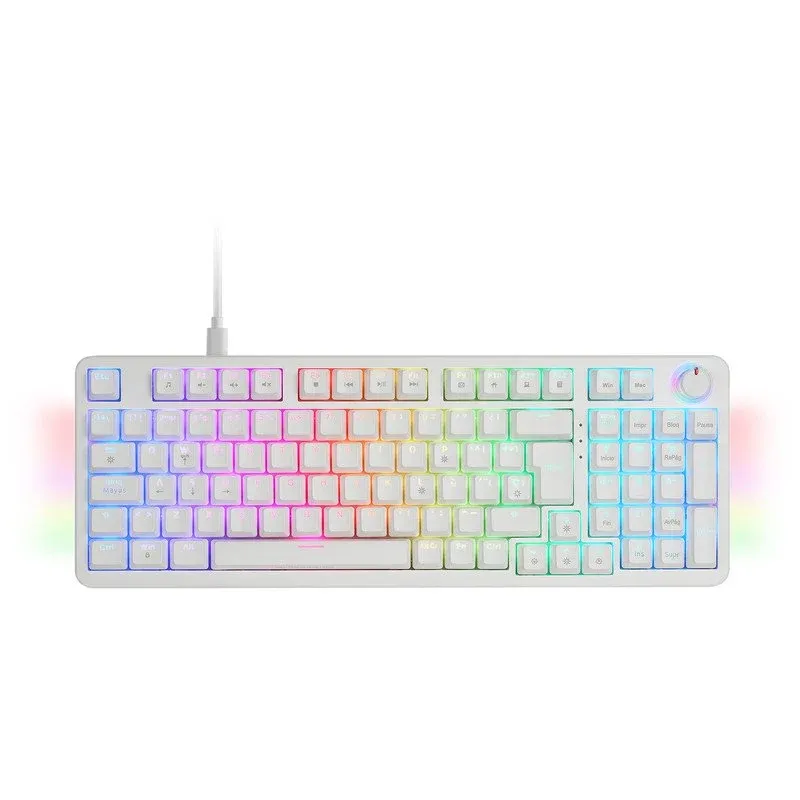 Mars Gaming MKPRO Teclado Mecânico RGB Chroma Antighosting Switch Blue Branco (ES)
