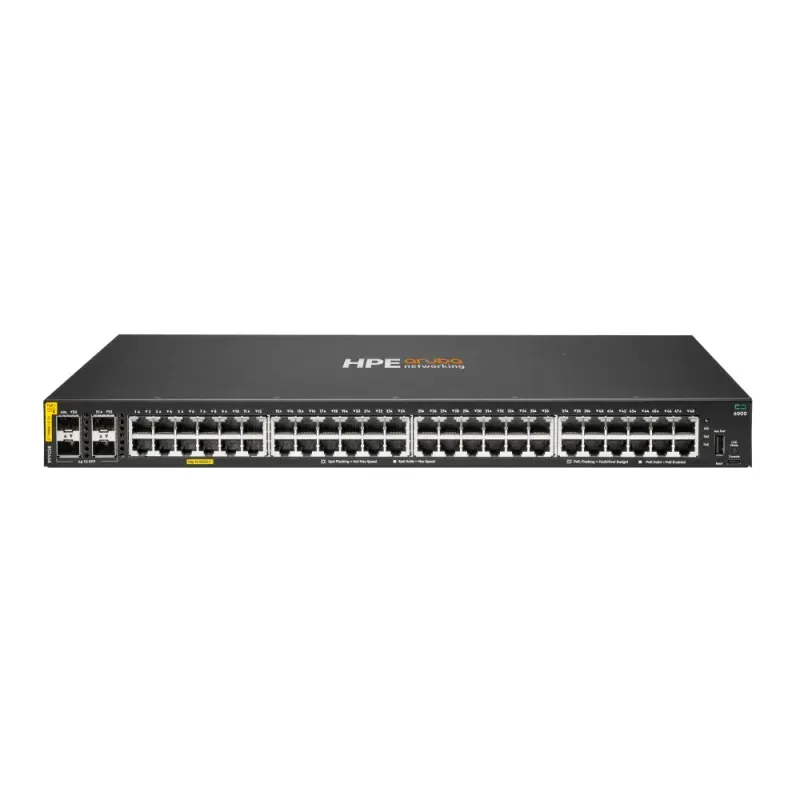 HPE Aruba Networking CX 6000 48p 10M/100M/1G Class4 PoE 4p SFP 1G 740W Switch EU en