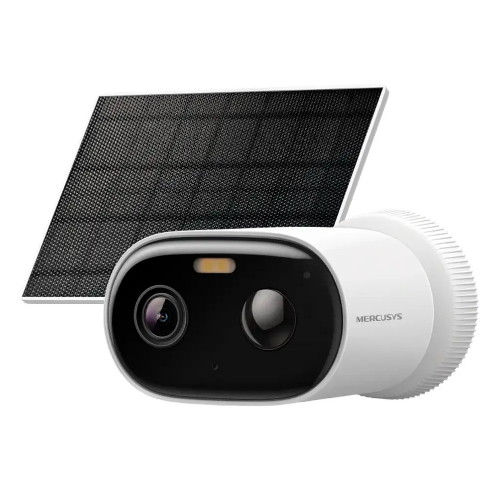 Câmara de Segurança Mercusys MC410 KIT 2K 3MP Outdoor IP65 Security Wi-Fi com Bateria + Painel Solar MA201C
