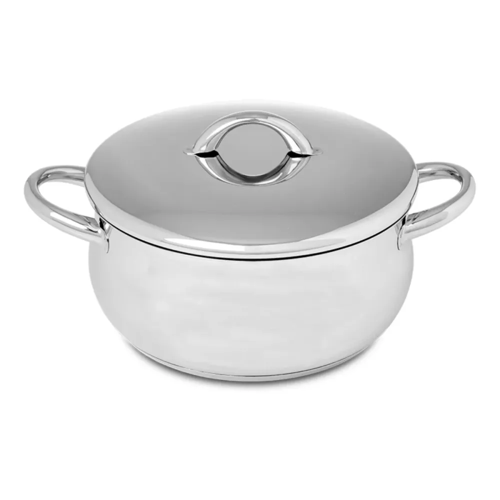 Caçarola Silampos Domus 28cm com Asas Aço Inox 6,7 L Prateado