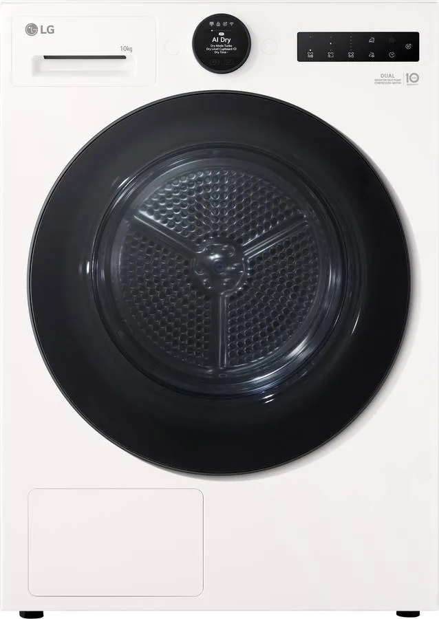 Máquina de Secar Roupa LG RHX7010TWB (10 kg - Bomba de Calor - Branco)