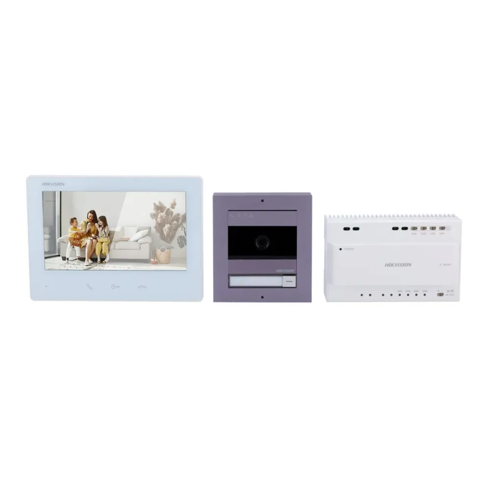 Kit de Vídeo Porteiro IP Hikvision 2MP 4 Botões IP65