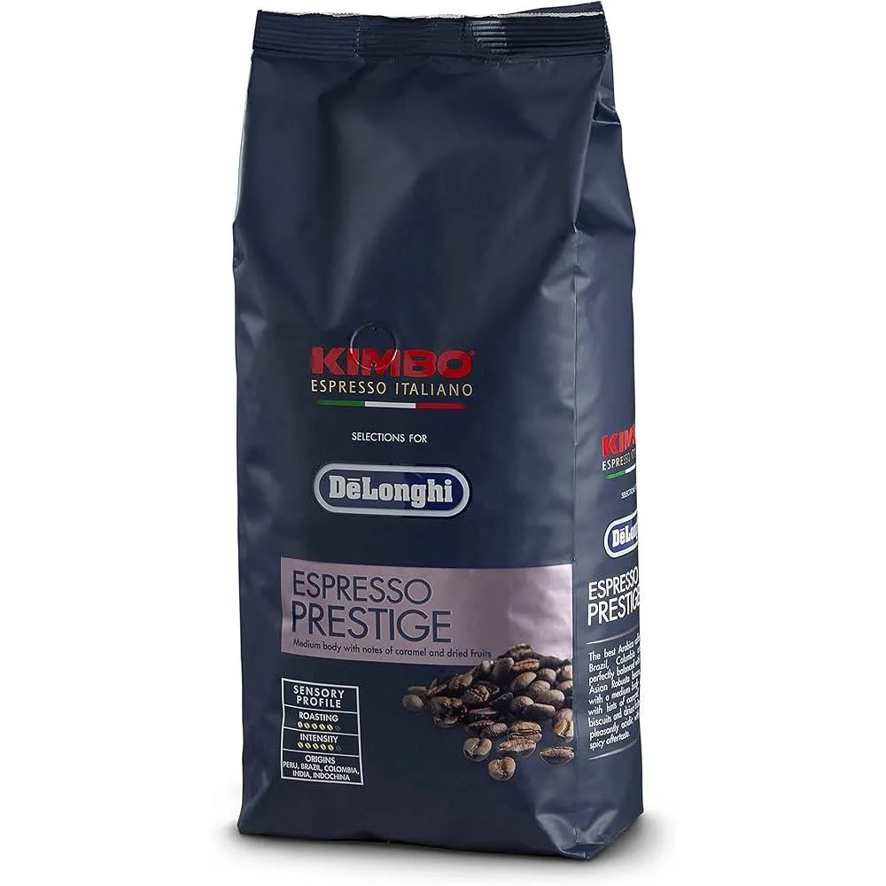 Pacote de Café em Grão DeLonghi Kimbo Espresso Prestige 1Kg