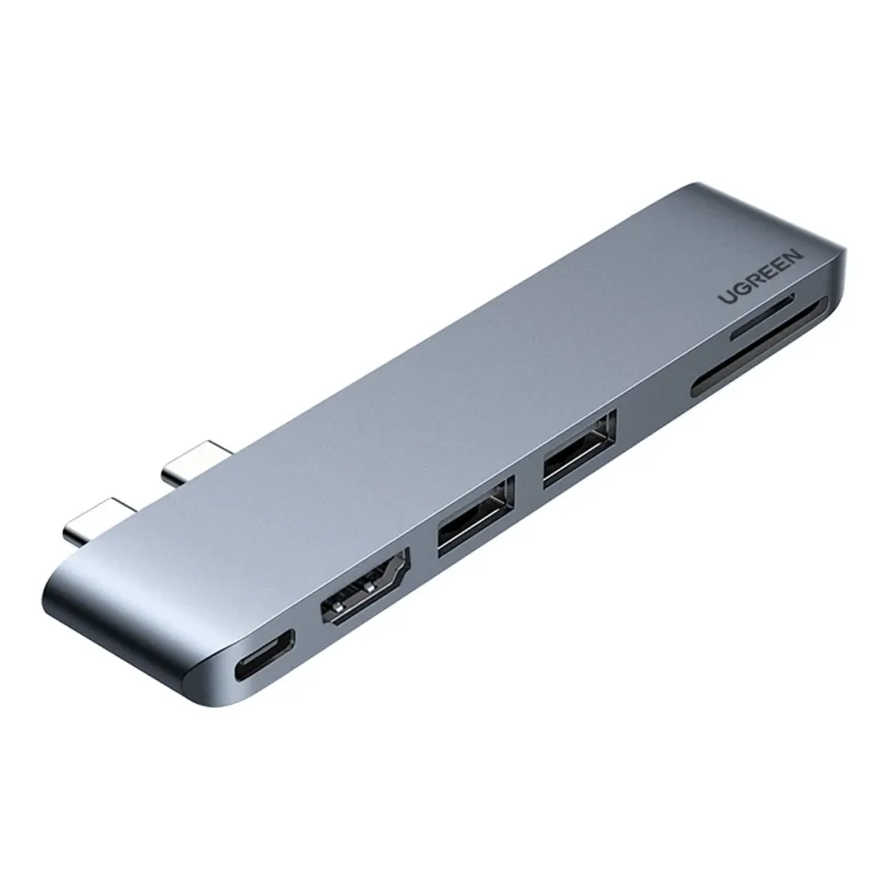 Hub USB-C UGREEN CM380 6-em-1 Macbook Air/Pro Cinzento
