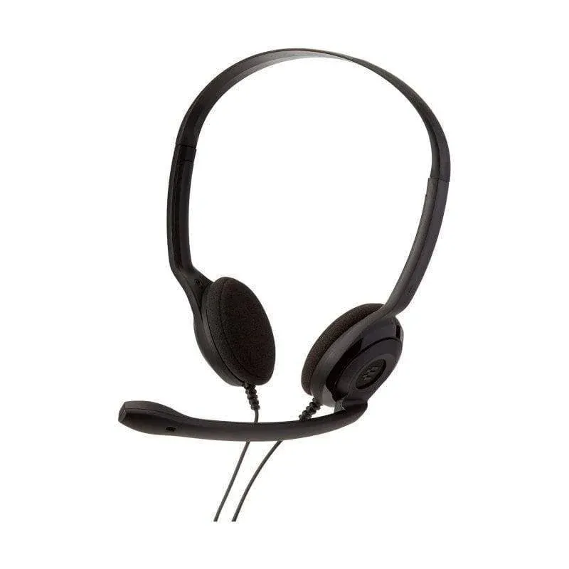 Auriculares Epos PC 3 Chat com cabo, dupla ficha 3,5 mm, mono, cancelamento de ruído, preto